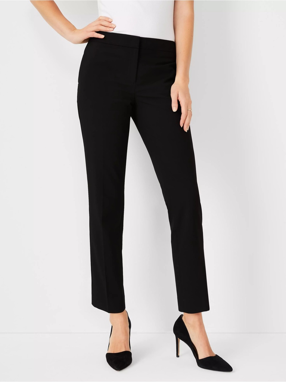 Ann Taylor Black Petite Ankle Pants